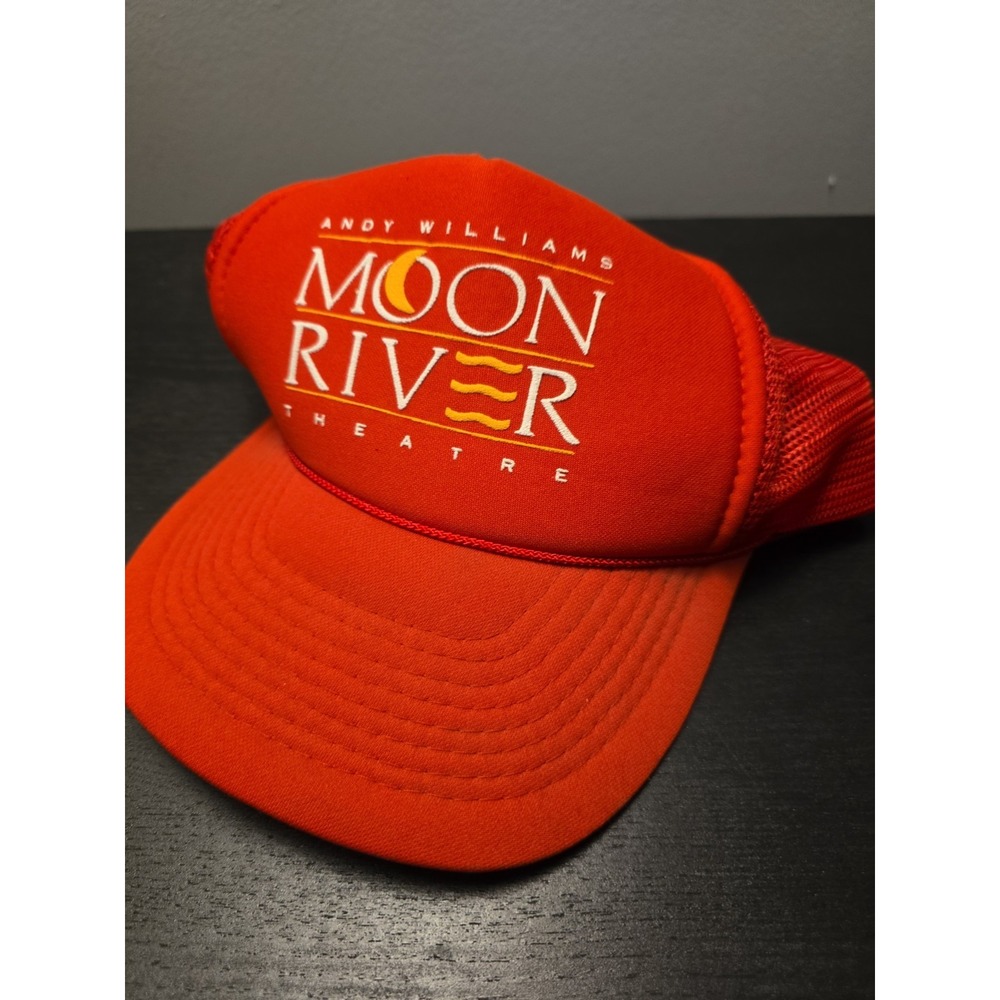 Vintage Andy Williams Moon River Theatre Red Mesh Trucker Hat Snapback Dad Cap